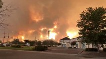 شاهد: مقتل شخص ومغادرة الالاف لمنازلهم بسبب حريق غابات في كاليفورنيا