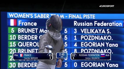 Berder a parachevé le chef d'oeuvre des sabreuses : le sacre des Bleus en vidéo