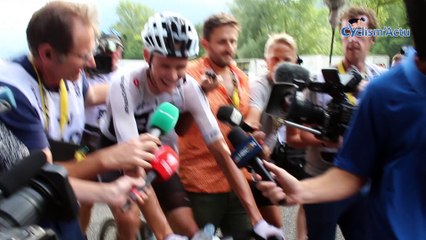 Tour de France 2018 - Chris Froome perd sa 3e place mais avec le sourire à l'arrivée de la 19e étape à Laruns