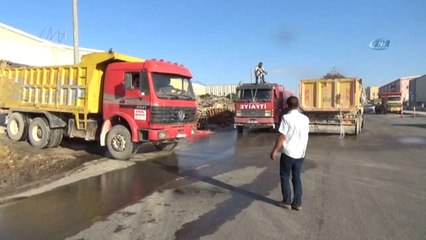 Tutuşan Tahta Paletler Fabrikaya Sıçramadan Söndürüldü