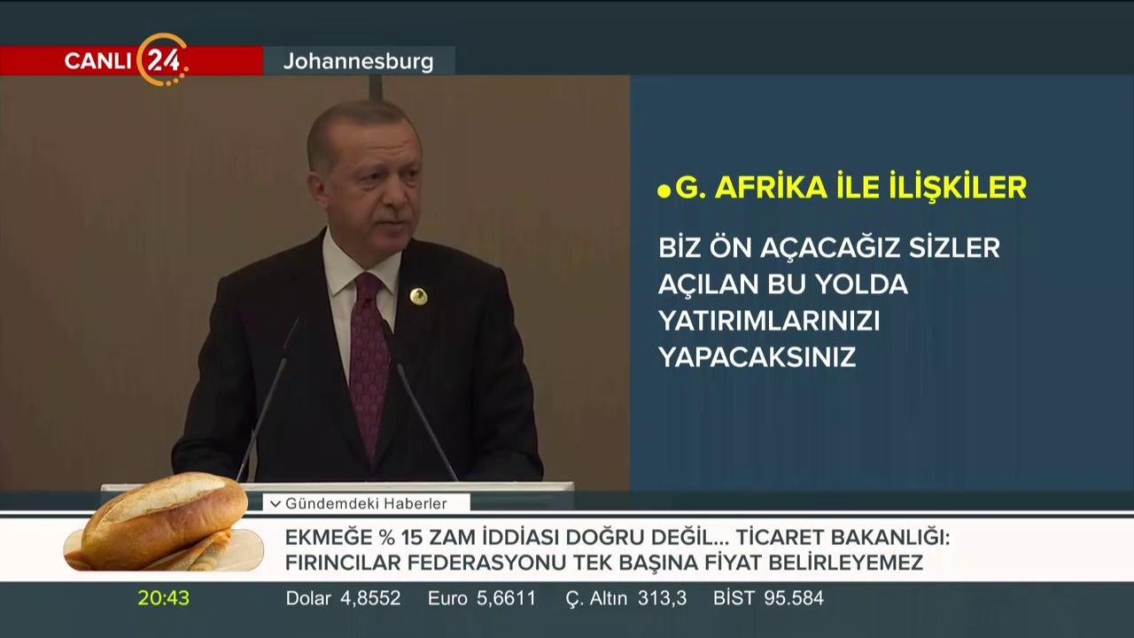 Cumhurbaşkanı Erdoğan Güney Afrika'da