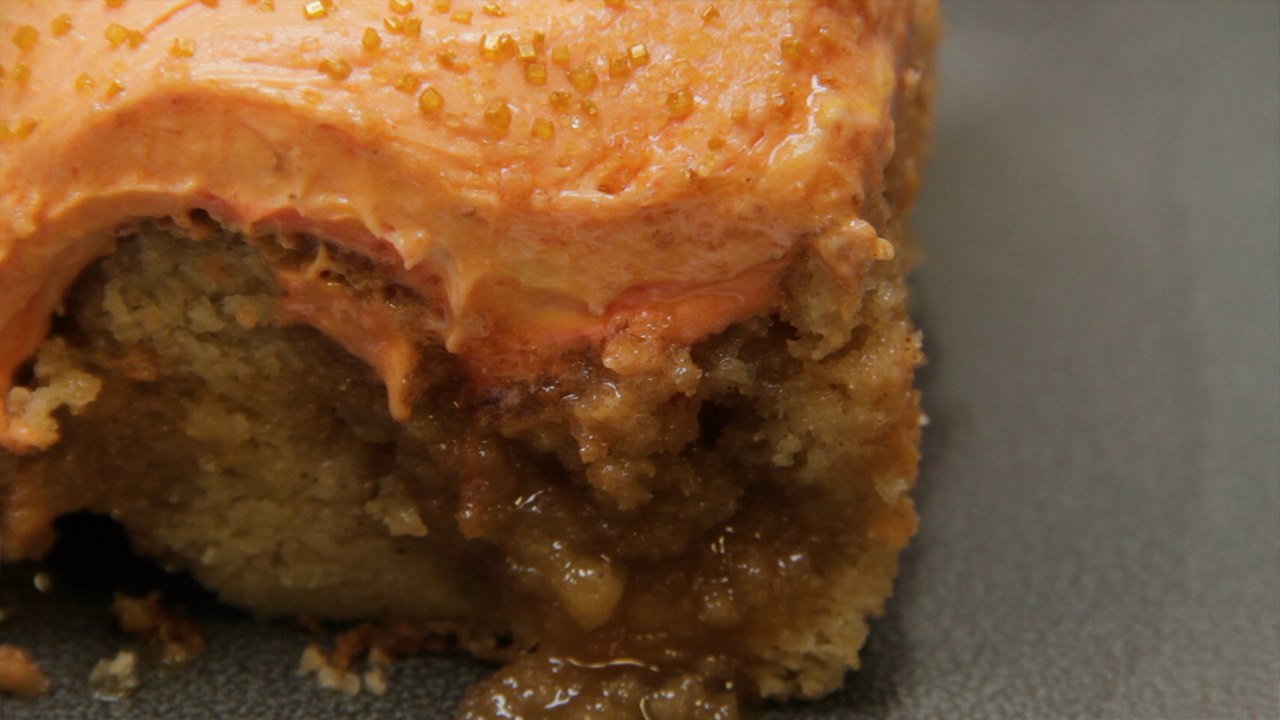 Fireball Whiskey Poke Cake!
