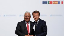 Emmanuel Macron e António Costa debatem a Europa em Lisboa