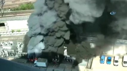 Paris'te Tren Garında Yangın