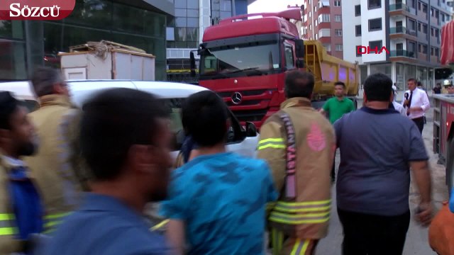 İstanbul Kartal'da vinç halatı koptu