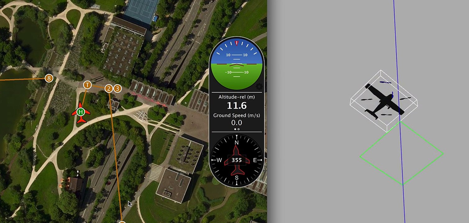 Gazebo Simulator running PX4 VTOL Quad Plane