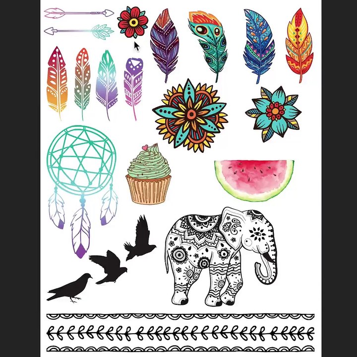 Make your own custom temporary tattoos for friends, events, or just for fun! ✨