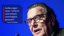 Mit deutlichen Worten hat Alt-Kanzler Gerhard Schröder die Äußerungen von Außenminister Maas in der Causa Özil kritisiert. Maas' Äußerungen seien 