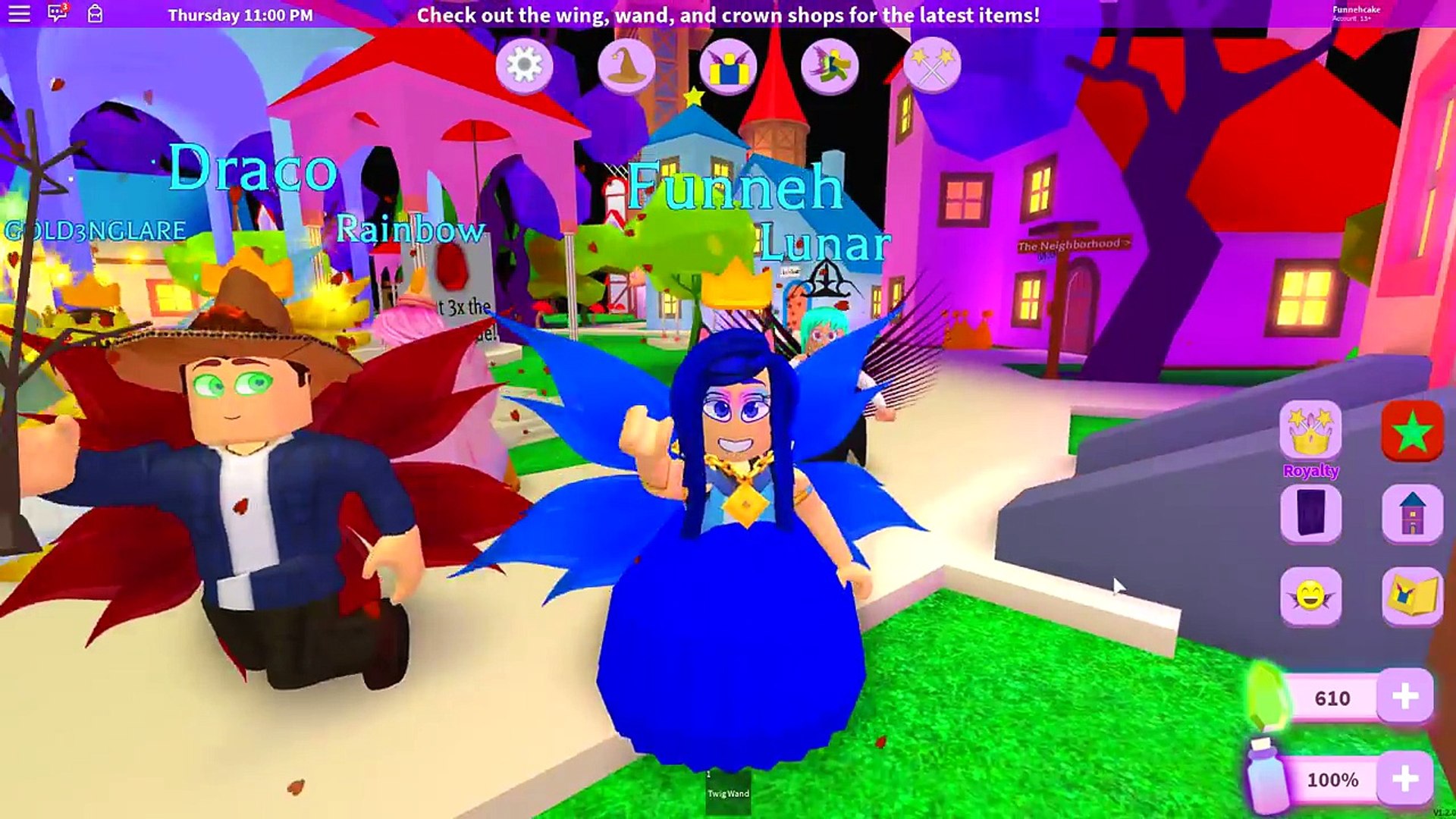 Welcome To Roblox Fairy World Dailymotion Video - roblox funneh gold and draco