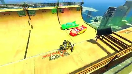 Lightning McQueen and Flo Disney cars Transformers Stinger & Bumblebee Childrens Songs