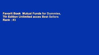 Favorit Book  Mutual Funds for Dummies, 7th Edition Unlimited acces Best Sellers Rank : #3