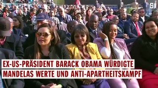 Mandelas 100 Geburtstag Obama hält Rede mit Anspielungen auf Trump