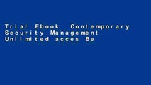 Trial Ebook  Contemporary Security Management Unlimited acces Best Sellers Rank : #3