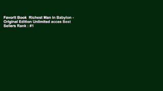 Favorit Book  Richest Man in Babylon - Original Edition Unlimited acces Best Sellers Rank : #1