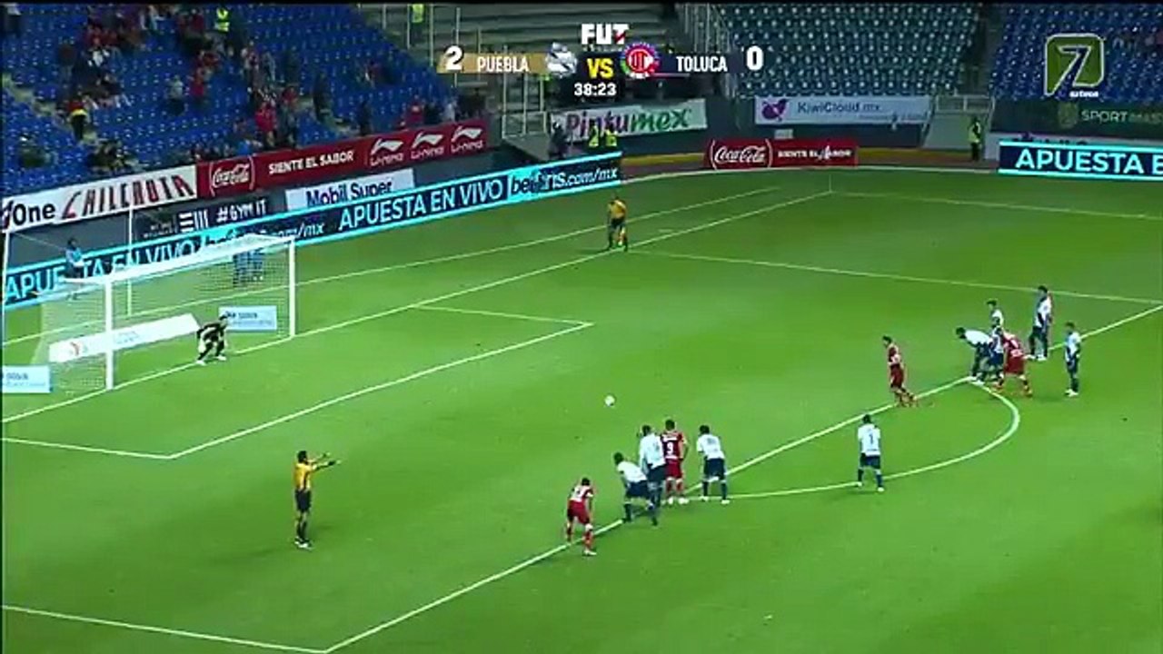 Gol de Rubens Sambueza - Puebla vs Toluca 2-1 - Jornada 2 Liga MX 2018