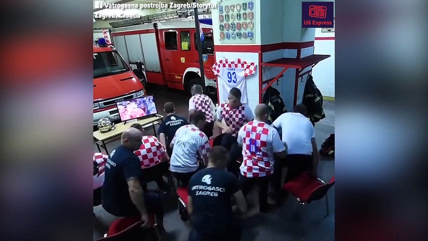 Croation firefighter team leaps into action, missing World Cup win