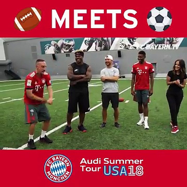 Franck Ribéry, how would you celebrate a touchdown❓#AudiFCBTour