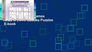 Best seller  Brain Games Relax N Solve Sudoku Puzzles  E-book