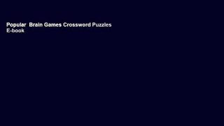 Popular  Brain Games Crossword Puzzles  E-book