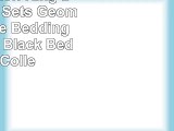 VClife Cotton King Duvet Cover Sets Geometric Stripe Bedding Sets Grey Black Bedding