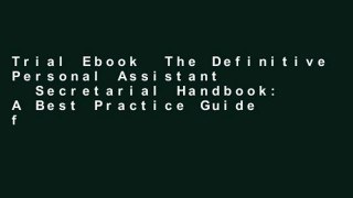 Trial Ebook  The Definitive Personal Assistant   Secretarial Handbook: A Best Practice Guide for