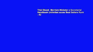 Trial Ebook  Merriam-Webster s Secretarial Handbook Unlimited acces Best Sellers Rank : #2