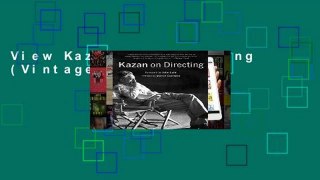 View Kazan on Directing (Vintage) Ebook