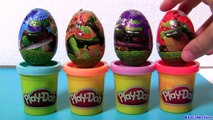 Play Doh TMNT Learn Colors with Surprise Eggs Teenage Mutant Ninja Turtles PlayDough Disne