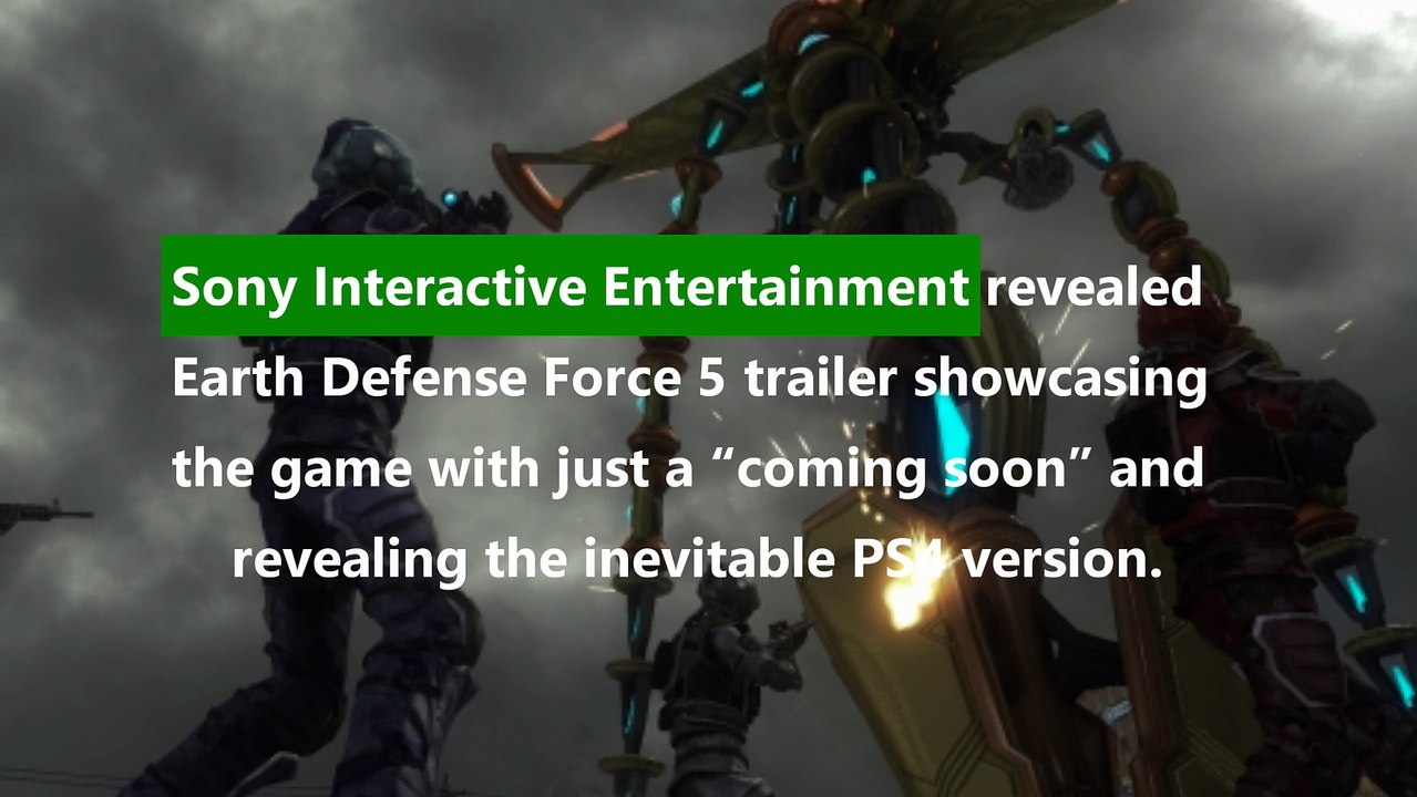 Earth Defense Force 5 Gets New Trailer For Western Release on PS4