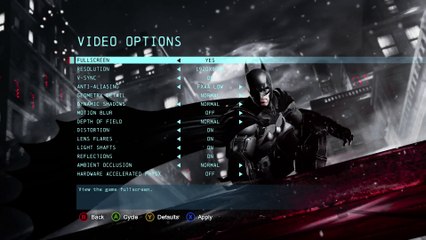 AMD Ryzen 2400G iGPU - Batman Arkham Origins - Benchmark