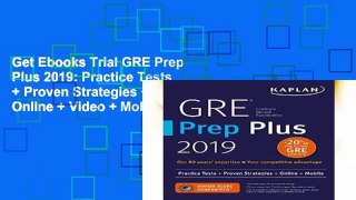 Get Ebooks Trial GRE Prep Plus 2019: Practice Tests + Proven Strategies + Online + Video + Mobile