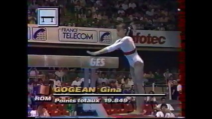 Gina GOGEAN (ROM) beam - 1992 Europeans Nantes AA