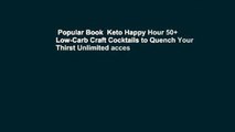 Popular Book  Keto Happy Hour 50  Low-Carb Craft Cocktails to Quench Your Thirst Unlimited acces