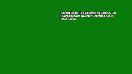 Favorit Book  The Calorieking Calorie, Fat   Carbohydrate Counter Unlimited acces Best Sellers