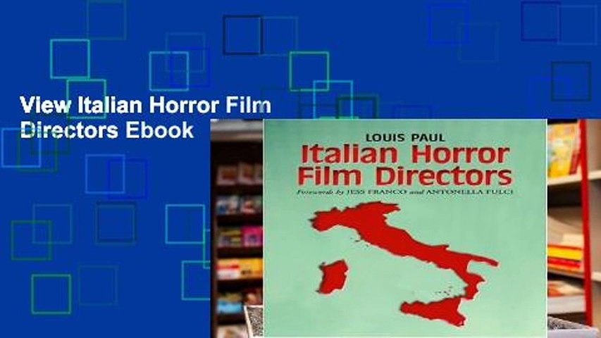 View Italian Horror Film Directors Ebook