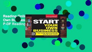 Reading Online Start Your Own Business (Entrepreneur Media) P-DF Reading