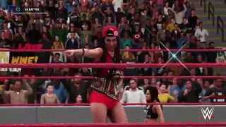 WWE 2K18 RAW UNIVERSAL WOMENS CHAMPIONSHIP SARAH LOGAN (WITH LIV) VS NIKKI BELLA