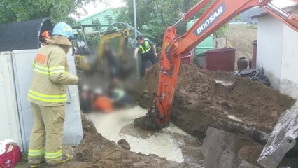 춘천서 하수도관 공사 중 매몰 30대 숨져 / YTN