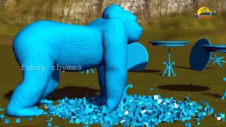 gorilla Color Songs 3D Animation Learning Colors Nursery Rhymes for children
