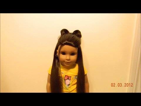 How to do a Bow Hairtstyle on your American Girl Doll! (Just using Hair!) :)