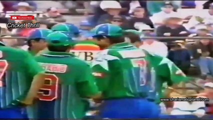 Saqlain Mushtaq 1 for 13 in 8 Overs vs Aus 8th Match, Carlton United Series at Hobart, Jan 7 1997