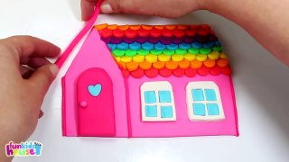Play Doh House How to Make Rainbow Doll House with Play Doh & Fun Ice Cream Modelling Clay