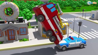 Ambulance & Tow Truck Cartoon for children