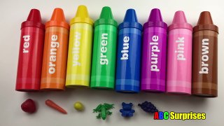 Learn COLORS With Rainbow Crayons And Learning Resource Toys For Kids