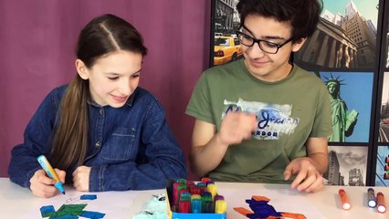 3 MARKERS CHALLENGE 2 ! LEVANAH VS EYTHAN    MINECRAFT