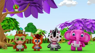 animaux doigts Famille | Chansons pour enfants | Little Treehouse | 3D Rhyme | Animal Finger Family