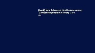 [book] New Advanced Health Assessment   Clinical Diagnosis in Primary Care, 4e