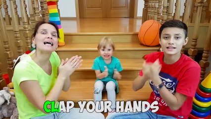 Clap Your Hands Action Songs for Kids Children Nursery rhymes Family fun