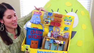 SpongeBob Egg Review Imaginext Toys Plankton Sponge Out of Water