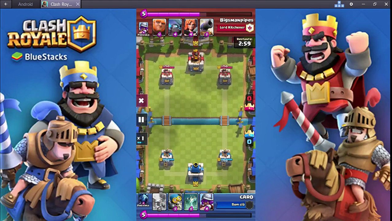 CARO lv 4 vs Bigsmanpipes lv4 2017 02 05 Clash Royale